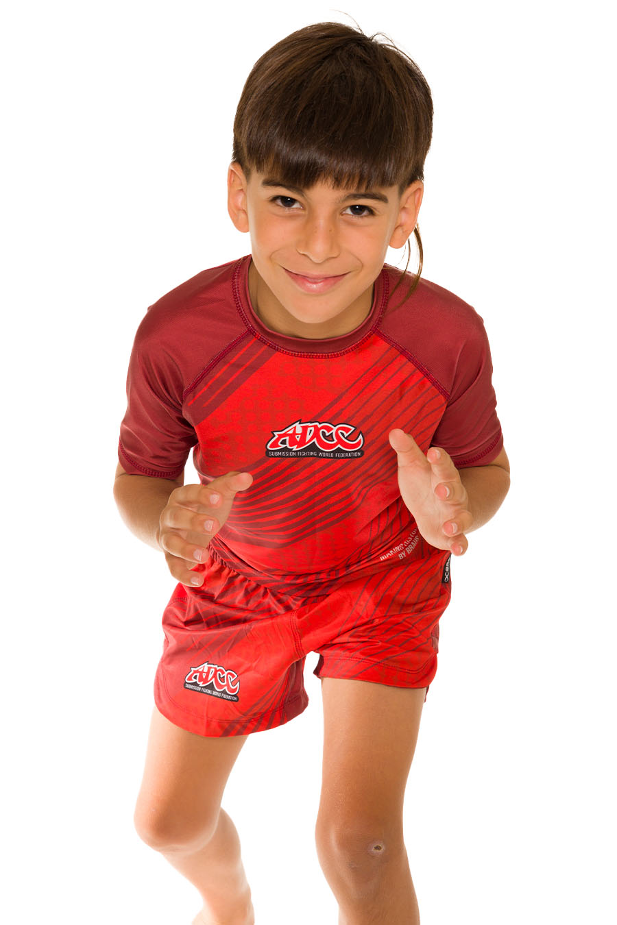 Rash Guard ADCC Red Infantil No Gi Manga Curta