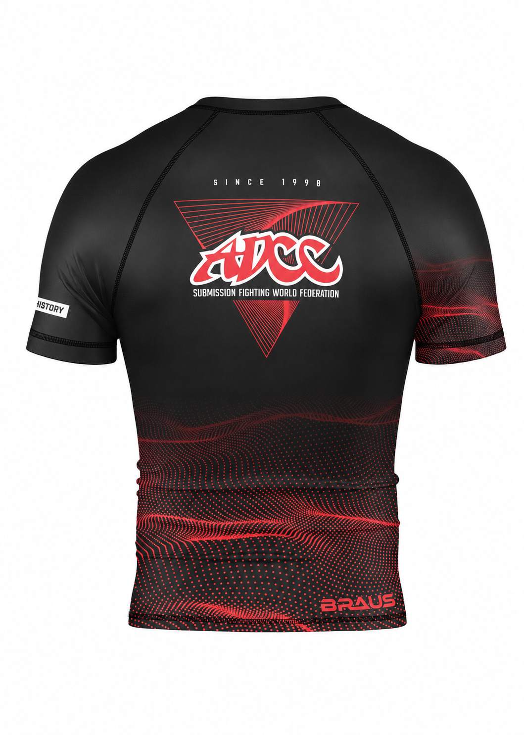 Rash Guard ADCC Infinite Manga Curta Preta Adulto - BRAUS Fight
