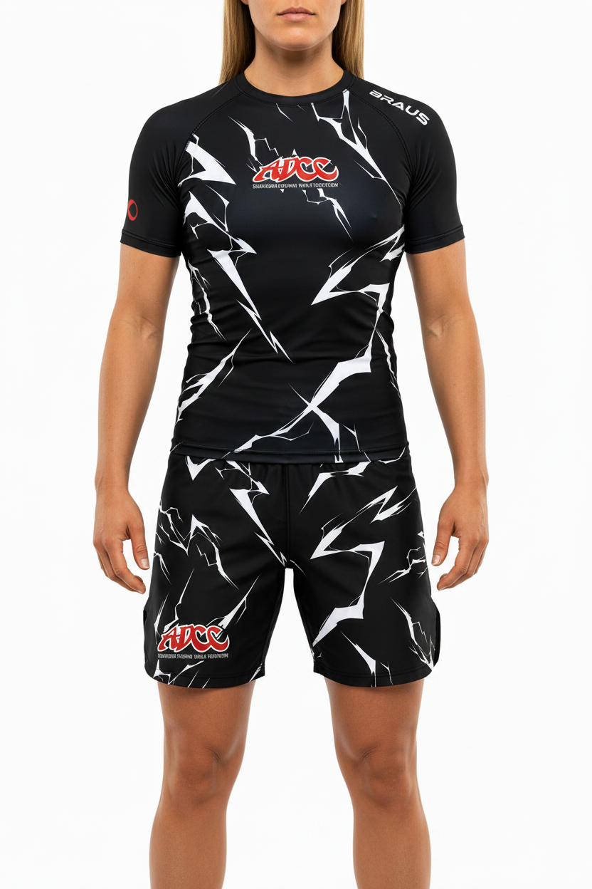 Shorts ADCC Lightning No Gi Feminino Preto
